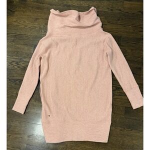Lululemon Dress Size 14 Cowl Neck Long Sleeves Heathered Light Pink